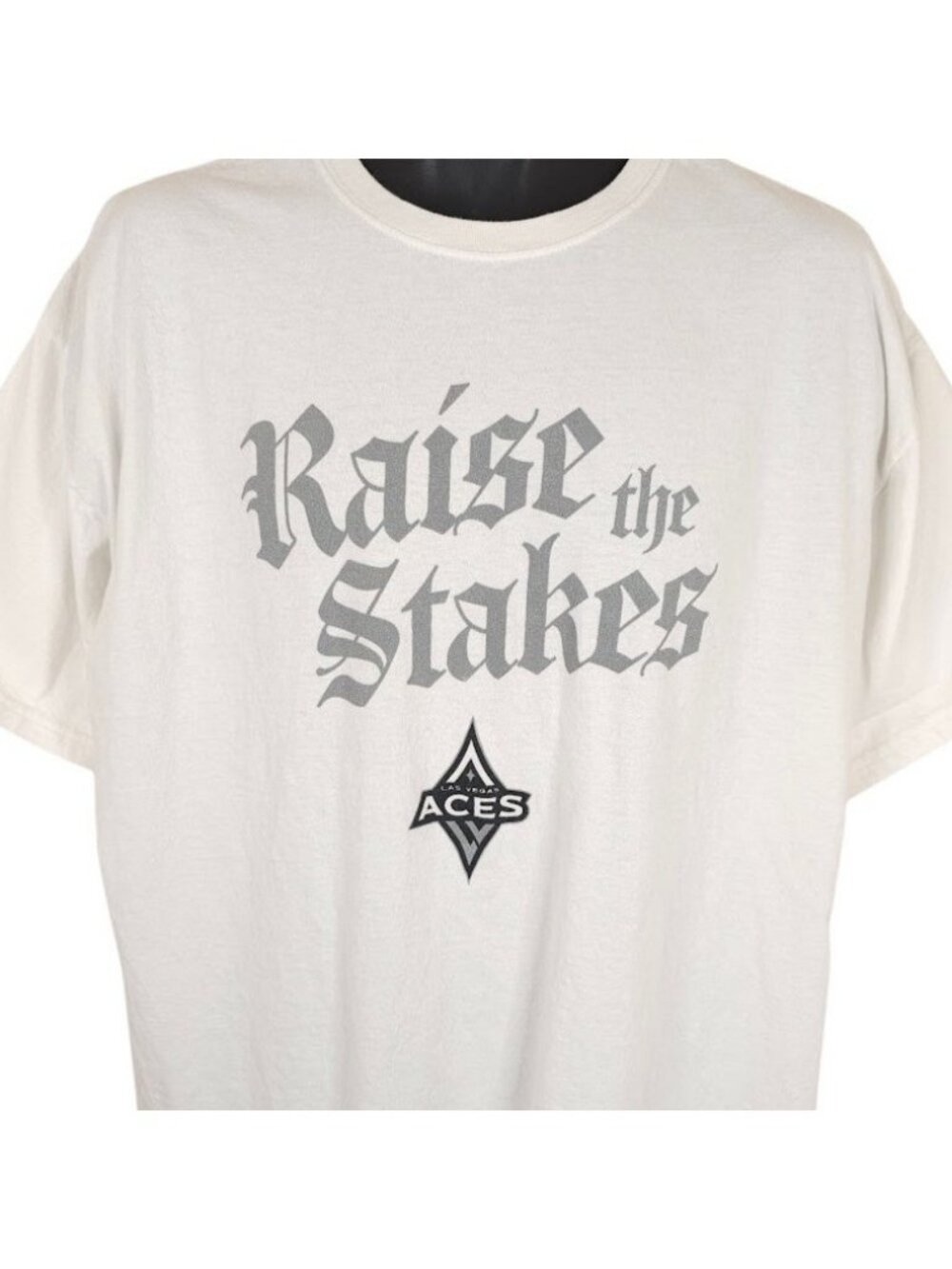 Las Vegas Aces T Shirt Mens Size XL White WNBA Basketball Raise The Stakes